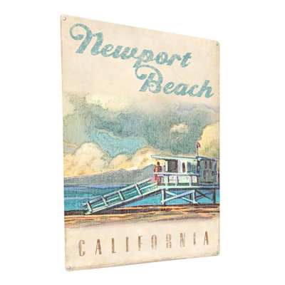 " Distressed, Newport Beach Lifeguard Tower "