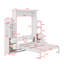 Lit escamotable avec tablettes, tiroirs et DEL Murphy-2045247344-2045247347