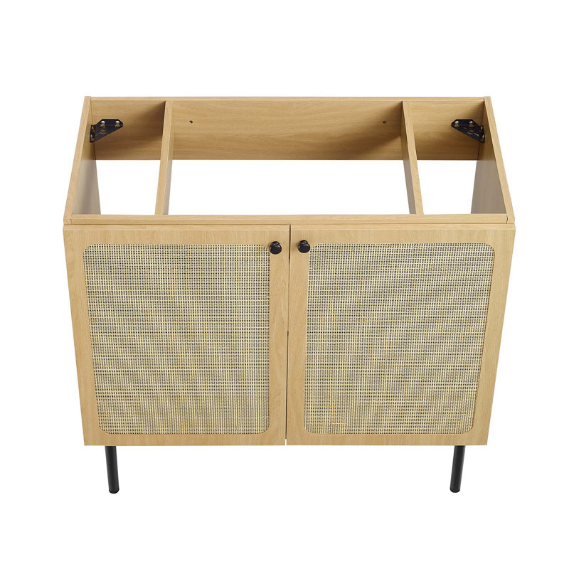 Base de meuble-lavabo simple 35 po Modway, Chêne