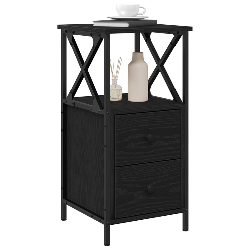 34cm W Manufactured Wood Bedside Table