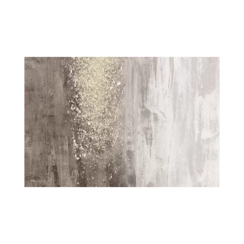 «Glitter Rain II» par Jennifer Goldberger - reproduction d'art encadrée, H 26 po x l 40 po x 1,5 po, Toile tendue
