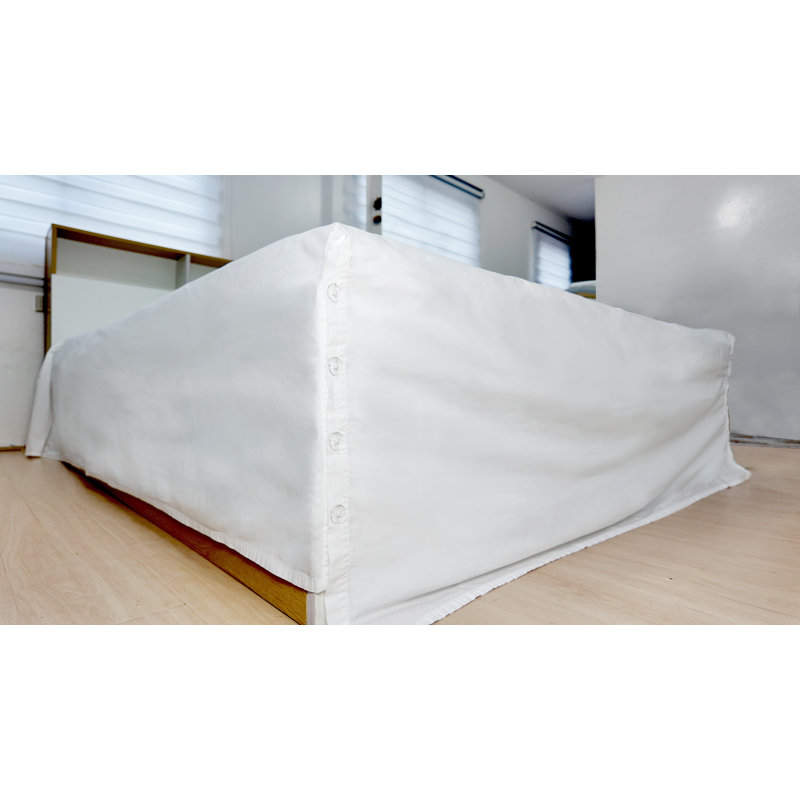Cool Easy On Flat Sheet (w/ Corner Buttons) (King, White)