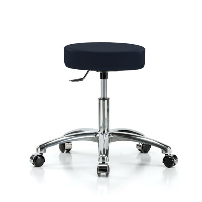 PERCH Chrome Medical Stool | Desk Height 18-23"