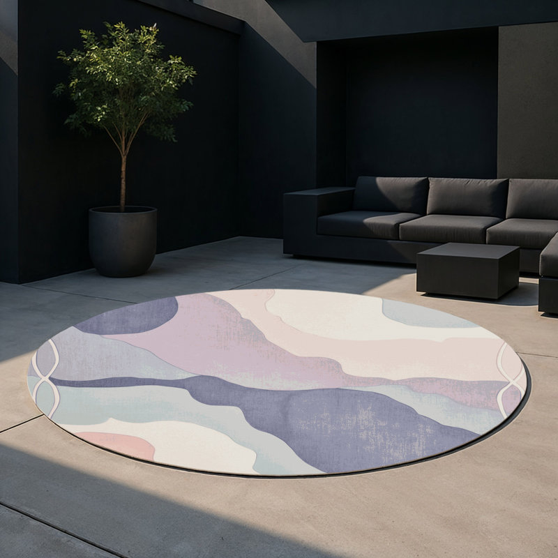 Tapis intérieur et extérieur Dream Crest, Rond 5 pi