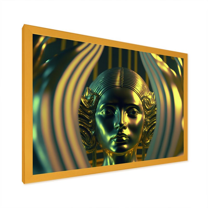 «Golden Queen of Consciousness II», reproduction sur toile, H 16 po x l 32 po x P 1 po, Encadrement doré