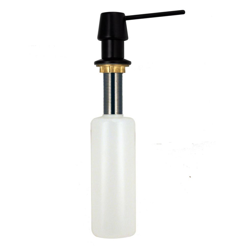 Heavy Duty Kitchen Sink Deck Mount Liquid Soap Dispenser with Refillable 12 oz Bottle, Oil Rubbed Bronze