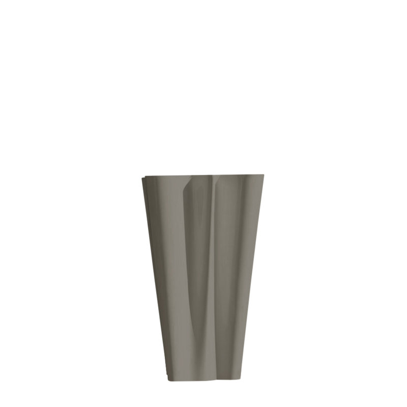 Bye-Bye Resin Pot Planter, 39.25" H x 23.5" W x 22" D, Taupe