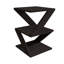 Table d'appoint moderne noire avec option de fixation murale, 11,6 po x 21,4 po x 11,6 po | 100% panneau de particules enduit de mélamine, épaisseur: 0,7 pouce | Plusieurs tablettes pour le rangement, design élégant et fonctionnel pour n'importe quelle pièce-387894287