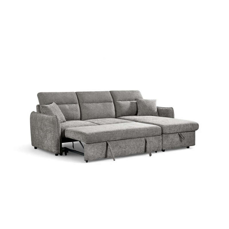 4 Seater Sofa Bed, Right Hand Facing, Grey