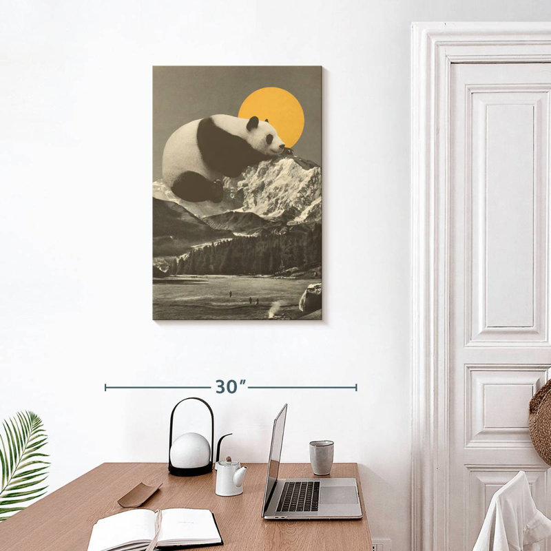 Brampt Panda's Nap On Mountains, 30" H x 20" W