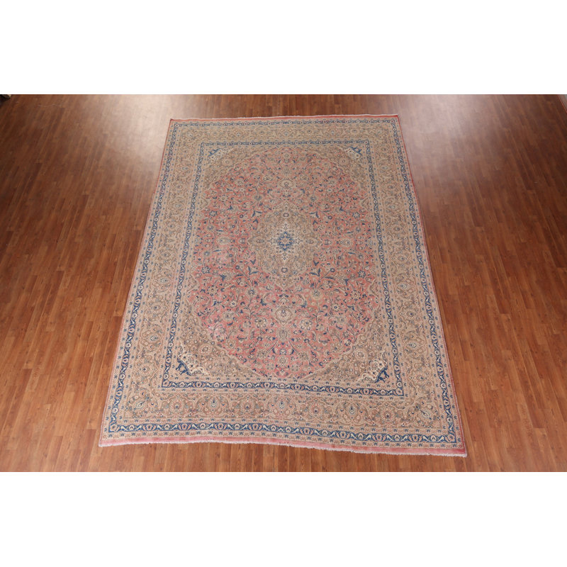 Tapis floral rose 10 x 13