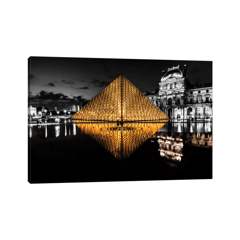 Le Louvre par Anders Jorulf - reproduction de photo, Toile tendue, H 12 po x l 18 po x 1,5 po