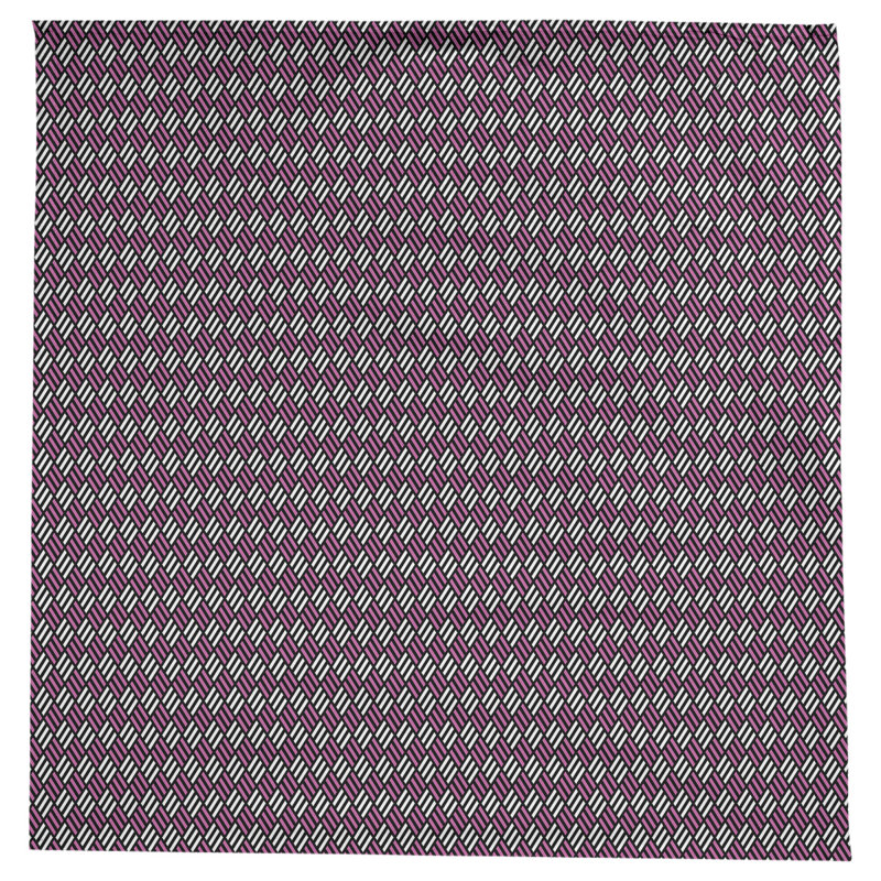 Nappe à carreaux à rayures Leffel, Noir / rose
