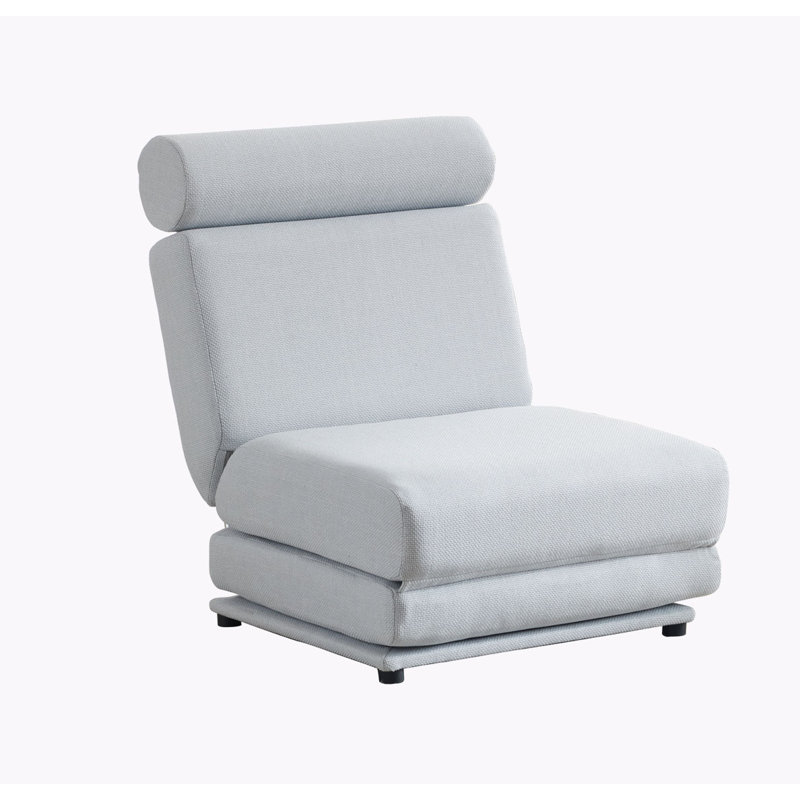 Portable Foldable  Sofa Chair, Blue Linen