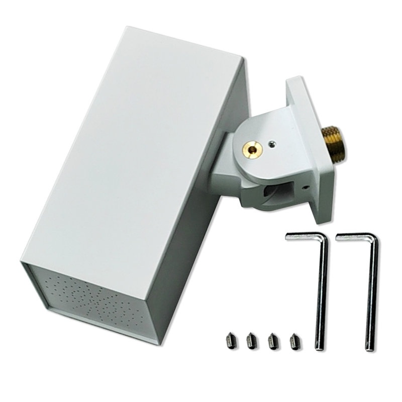 Pomme de douche à pluie réglable 1,8 GPM GPM avec autonettoyant, Blanc, Complet/standard, Carré