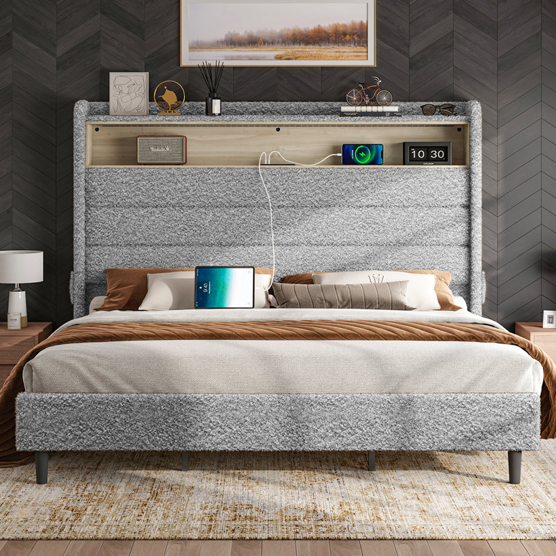 Base de lit Briceson, Grand, gris