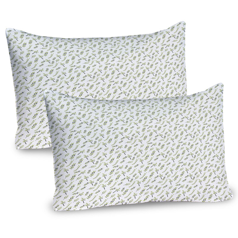 Ensemble de 2 taies décoratives à motif de branches d'olivier simples 26 po x 20 po Ambel