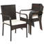 Chaise de patio empilable avec coussin