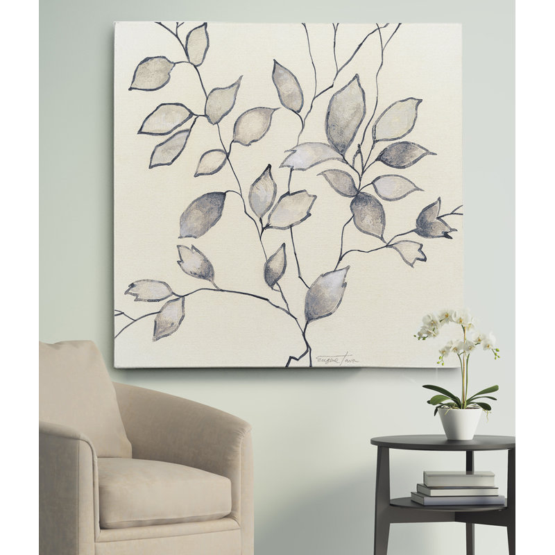 Whispering Leaves I - reproduction d'art, H 40 po x l 40 po, Toile tendue, Sans cadre