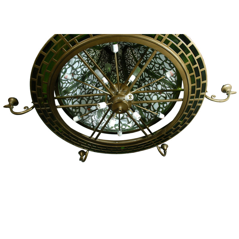 Lustre grand tulipe médaillon 72 po l 72 po