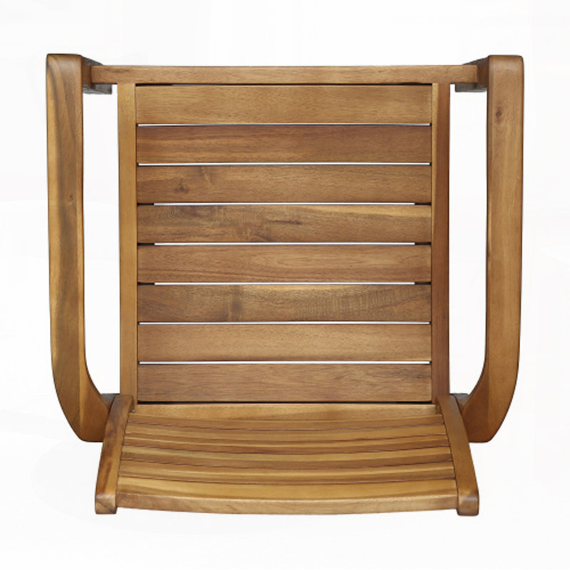 Fauteuil d'extérieur en bois d'acacia, chaises de salle à manger, Brun