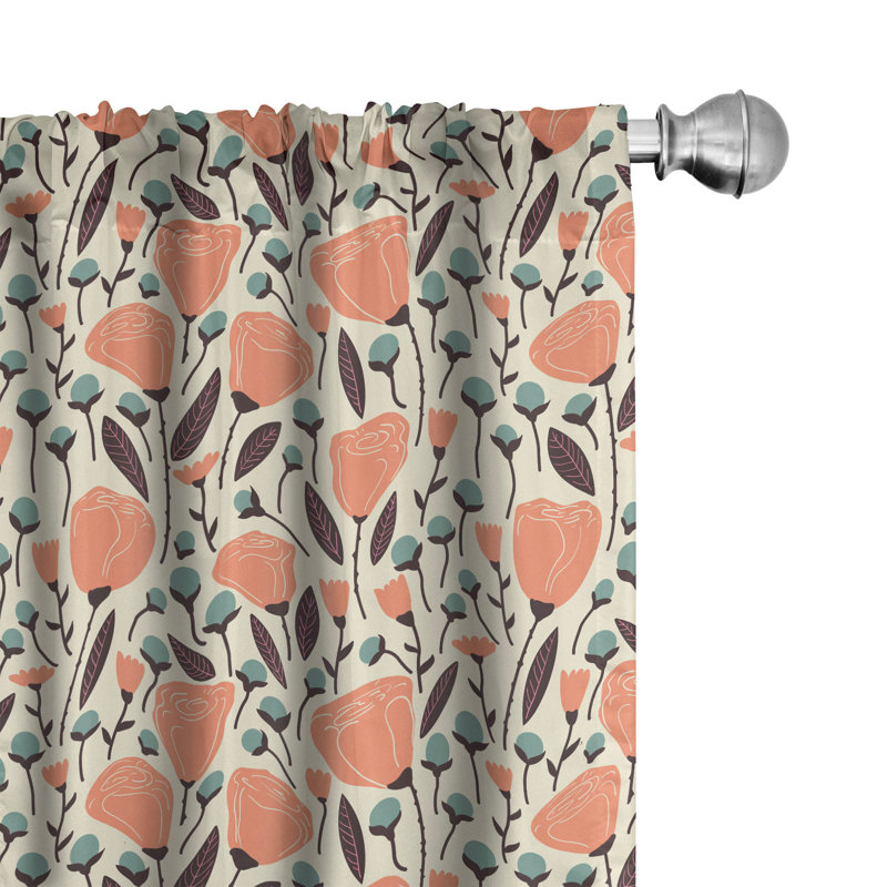 Rideaux 4 panneaux East Urban Home, L 56 po x L 84 po