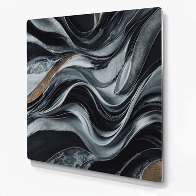 Lyrical Abstraction 45 Black Metal Wall Art