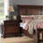 Contemporary Style Nightstand In Cherry With Drawer Storage For Bedroom Solid Wood Table And 2