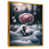 Toile avec cadre flottant or