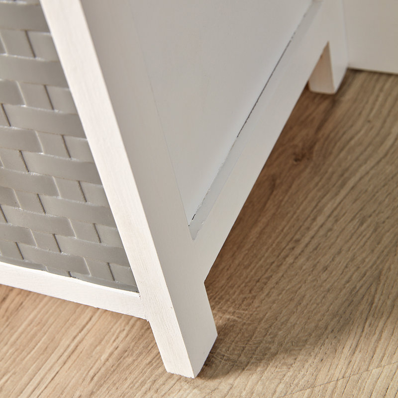 Carter Fully Assembled 5 Drawer Grey White Narrow Storage Chest