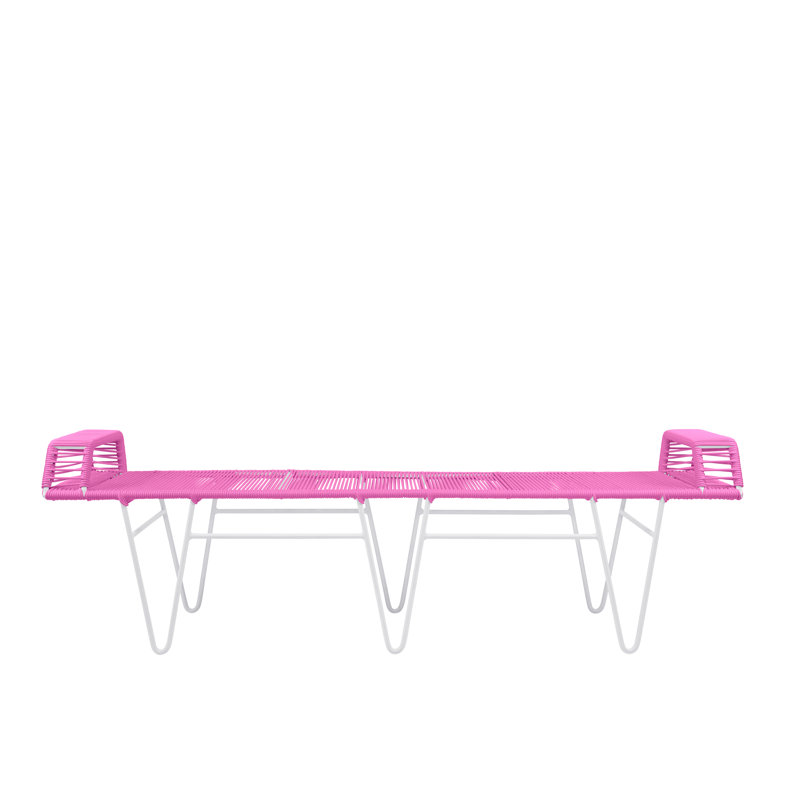 Banc d'intérieur / extérieur fait à la main Pelerin, Rose, Blanc