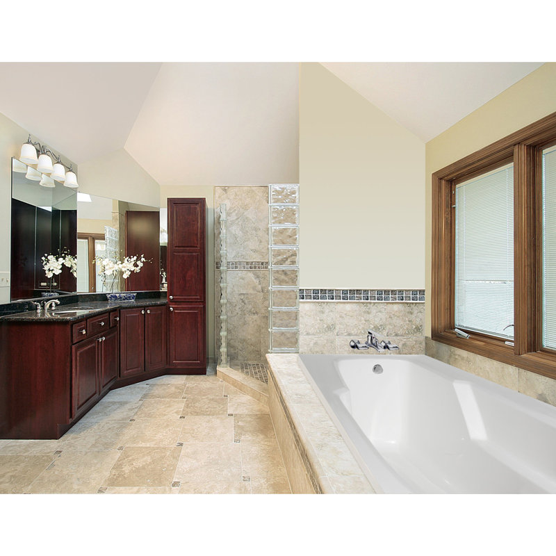Entre 60'' L Air Bathtub, Biscuit, Matte Black