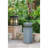 Outdoor Zen Bowl Water Fountain, Classic Gray Polyresin, 35.5-Inch Tall, Relaxing Garden Feature