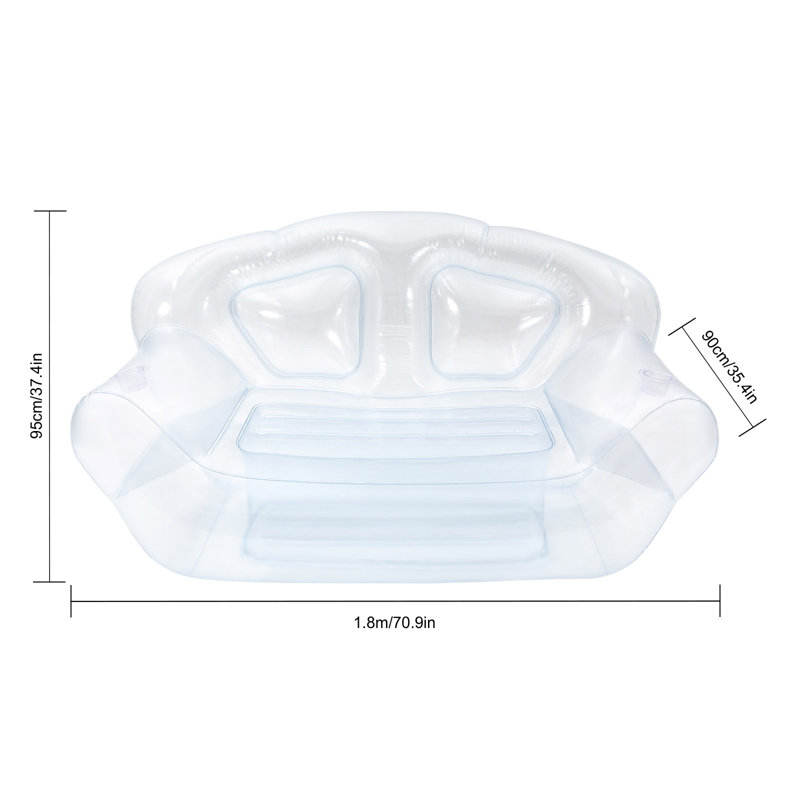 Gedeonson Inflatable Sofa Inflatable Double Person Sofa, White