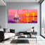 Nautique voilier coucher de soleil phare océan vagues ciel couleurs ensemble de 3 impressions d'art sur toile-1290458083