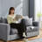 Compression Cloud Sectionals, 111.5 Inch Corduroy Modern Home Sofa