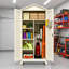 Armoire de rangement de garage Spire en acier de 79,1 pouces de hauteur avec étagères réglables, panneau perforé, barres de suspension et crochets