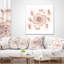  Coussin lombaire à motif floral abstrait avec pétales