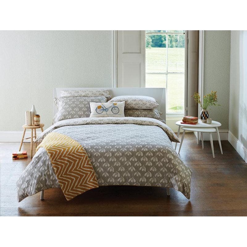 SNOW DROP Cotton Floral Duvet Cover