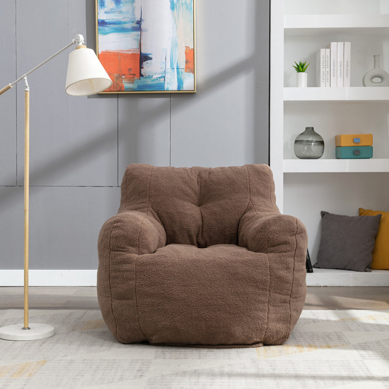 Fauteuil à billes en tissu, Tissu brun