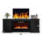 Farmhouse Fireplace TV Stand For 70/75/80 Inch TV, 70 Inch Entertainment Center Storage Cabinets With 36”Electric Fireplace And Sliding Barn Doors, Media Console Cabinet For Living Room-282982449