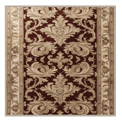 Tapis brun français lavable à la machine