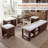 Extendable Breakfast Nook Table Set with Storage Benches & Stools, 6-Piece Corner Dining Table Set-175091332-175091331-175091329