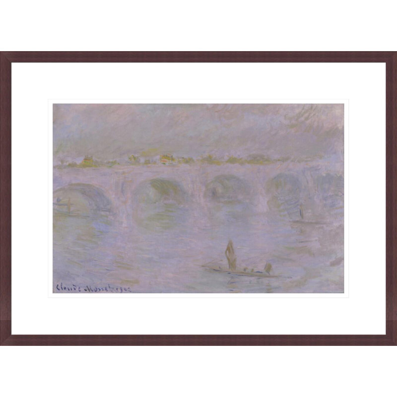 «Waterloo Bridge in London» par Claude Monet, impression giclée sur cadre, H 16,16 po x l 21,75 po