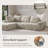 L-Shape Sectional Oversized Sofa, Tufted Minimalist Design, Left Facing Chaise, No Assembly Required-401631190-401631186