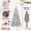 Arbre de Noël 5 pi avec 250 lumières DEL blanc chaud, 518 pointes, PVC enneigé et branches à aiguilles dures, installation facile, support en métal robuste-1916122262-1916122264-1916122257