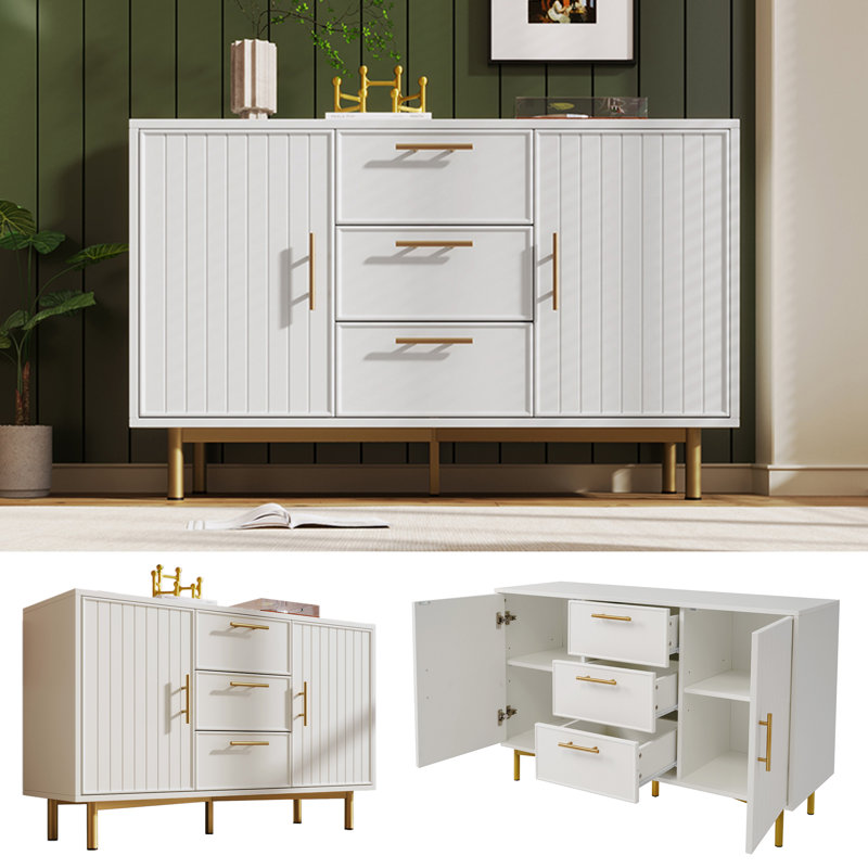 Ovid 120cm W 3 - Drawer Chest of Drawers