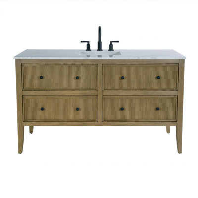 Meuble-lavabo à 4 tiroirs en marbre l 60 po Keaton