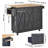 Kitchen Island Cart Rolling Storage Cabinet On Wheel With Drawer & Shelves