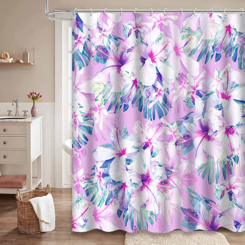 Collage de fleurs d'hibiscus pastel avec fleurs blanches et pastel - 12 crochets, L 72 po x l 84 po